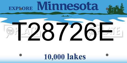 T28726E Minnesota License Plate