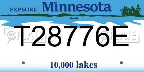 T28776E Minnesota License Plate