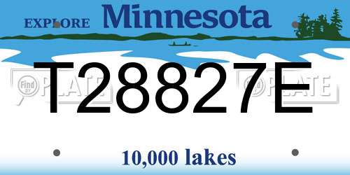 T28827E Minnesota License Plate