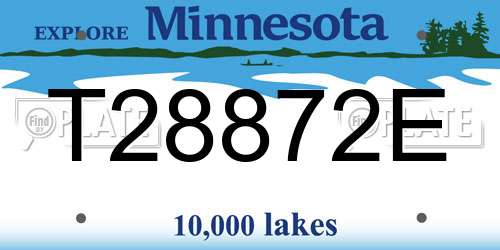 T28872E Minnesota License Plate