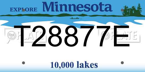 T28877E Minnesota License Plate