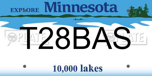 T28BAS Minnesota License Plate