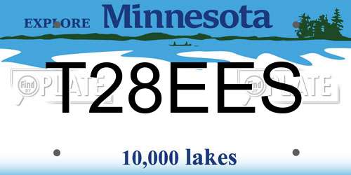 T28EES Minnesota License Plate