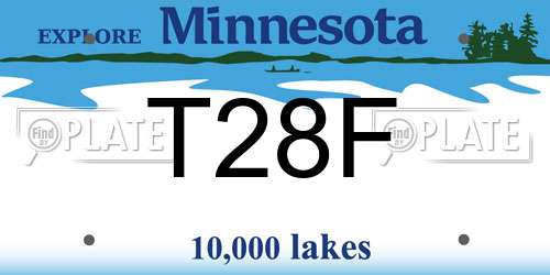 T28F Minnesota License Plate