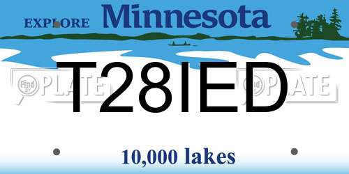 T28IED Minnesota License Plate