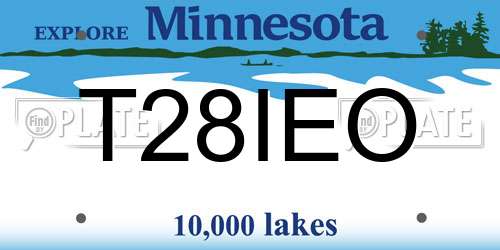 T28IEO Minnesota License Plate