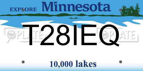T28IEQ Minnesota License Plate