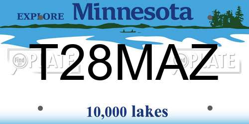 T28MAZ Minnesota License Plate