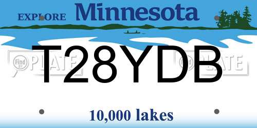 T28YDB Minnesota License Plate