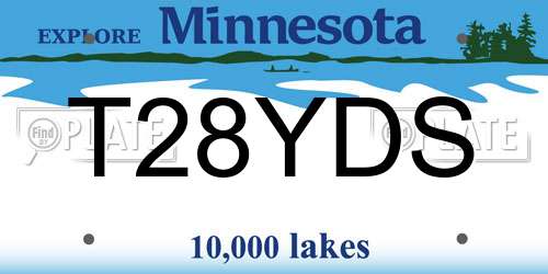 T28YDS Minnesota License Plate