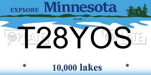 T28YOS Minnesota License Plate