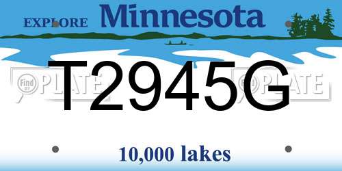 T2945G Minnesota License Plate