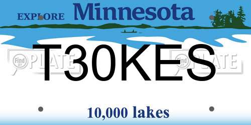 T30KES Minnesota License Plate
