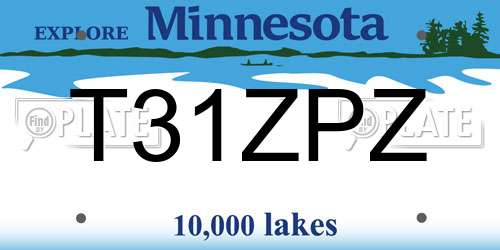 T31ZPZ Minnesota License Plate