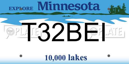T32BEI Minnesota License Plate