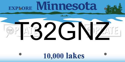 T32GNZ Minnesota License Plate
