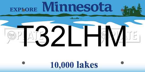 T32LHM Minnesota License Plate