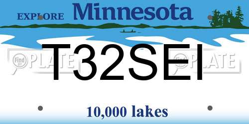 T32SEI Minnesota License Plate