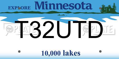 T32UTD Minnesota License Plate