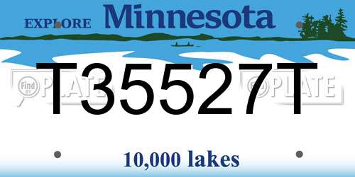 T35527T Minnesota License Plate
