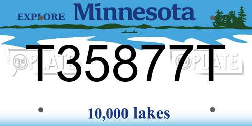 T35877T Minnesota License Plate