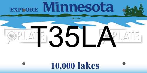 T35LA Minnesota License Plate