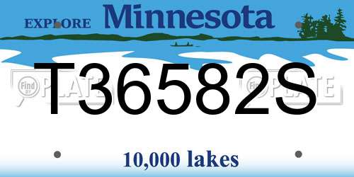 T36582S Minnesota License Plate
