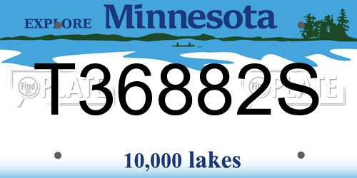 T36882S Minnesota License Plate