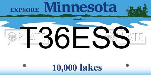 T36ESS Minnesota License Plate