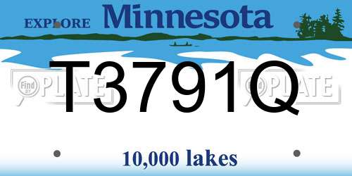 T3791Q Minnesota License Plate