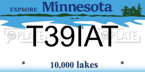 T39IAT Minnesota License Plate