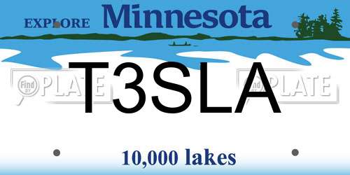 T3SLA Minnesota License Plate