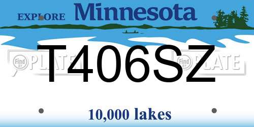 T406SZ Minnesota License Plate