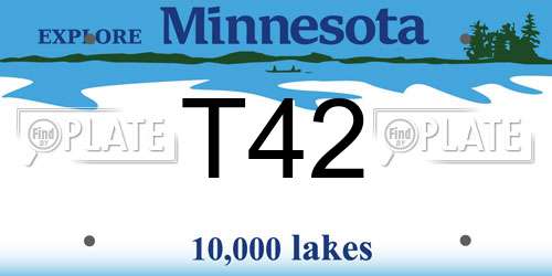 T42 Minnesota License Plate