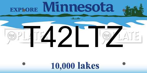 T42LTZ Minnesota License Plate