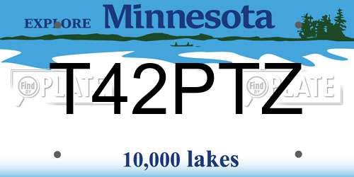 T42PTZ Minnesota License Plate