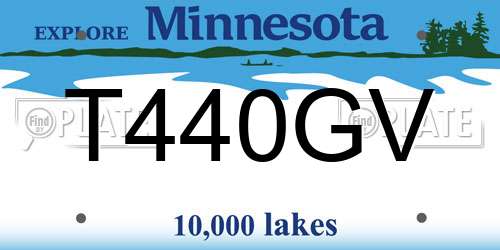 T440GV Minnesota License Plate