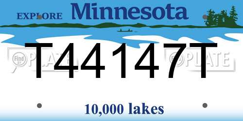 T44147T Minnesota License Plate