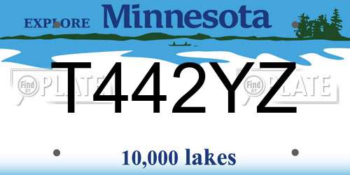 T442YZ Minnesota License Plate