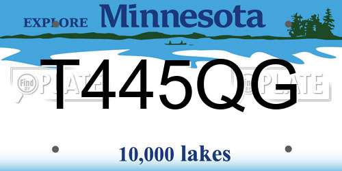 T445QG Minnesota License Plate