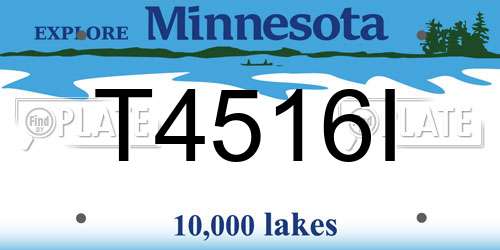 T4516I Minnesota License Plate
