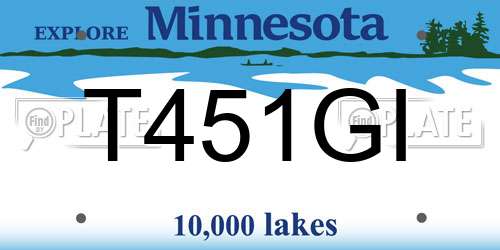 T451GI Minnesota License Plate