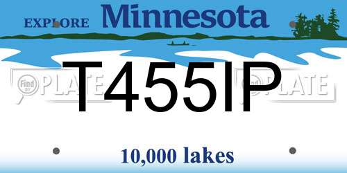 T455IP Minnesota License Plate
