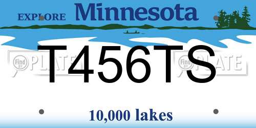 T456TS Minnesota License Plate