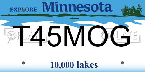 T45MOG Minnesota License Plate