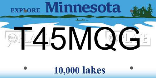 T45MQG Minnesota License Plate