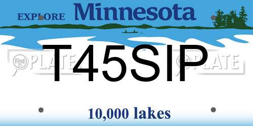 T45SIP Minnesota License Plate