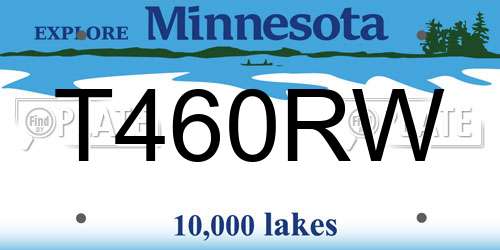 T460RW Minnesota License Plate