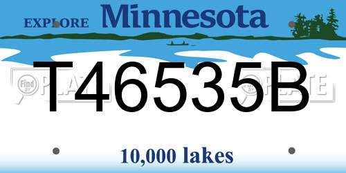 T46535B Minnesota License Plate