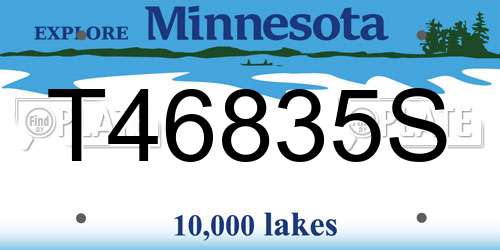 T46835S Minnesota License Plate
